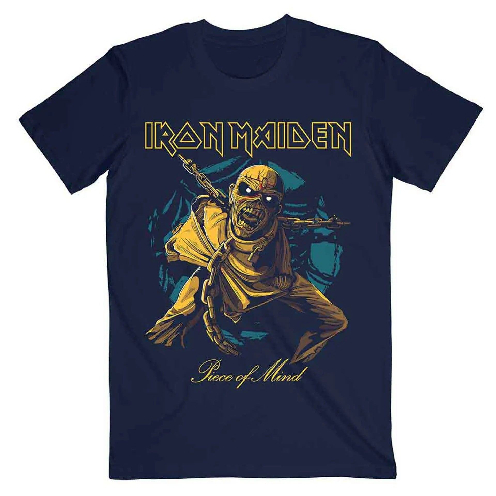Iron Maiden Shirt: Piece of Mind Gold Eddie Shirts