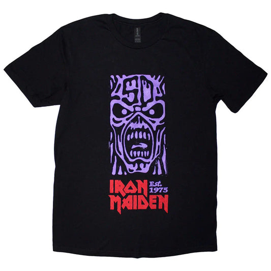 Iron Maiden Shirt Est. 1975 Stamp Logo Purple Shirts