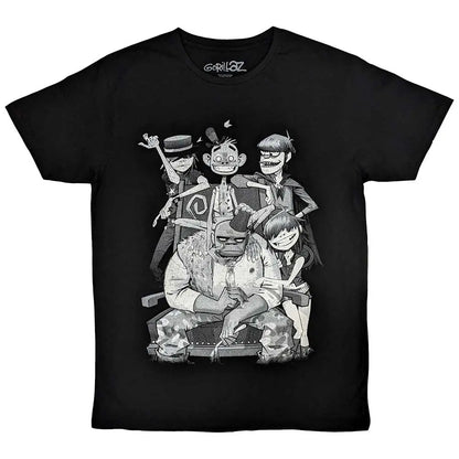 Gorillaz Shirt George Spray (Black) (Back Print) Shirts