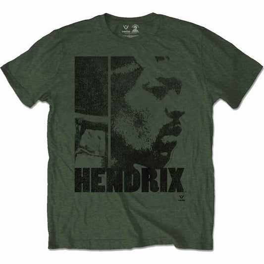 Jimi Hendrix Shirt: Face (Khaki Green) Shirts