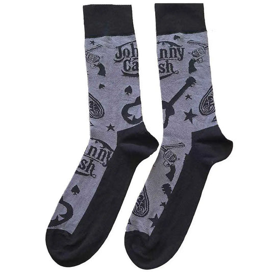 Johnny Cash Ankle Socks: Guitars 'n Guns (UK Size 7 - 11) Shirts