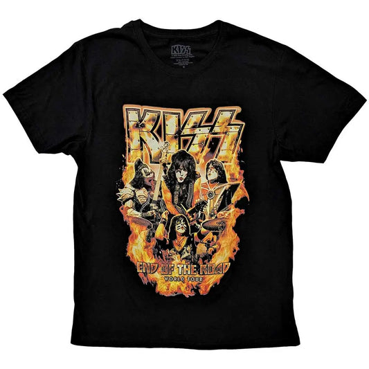 KISS T-Shirt End Of The Road Tour Orange (Back Print) Shirts