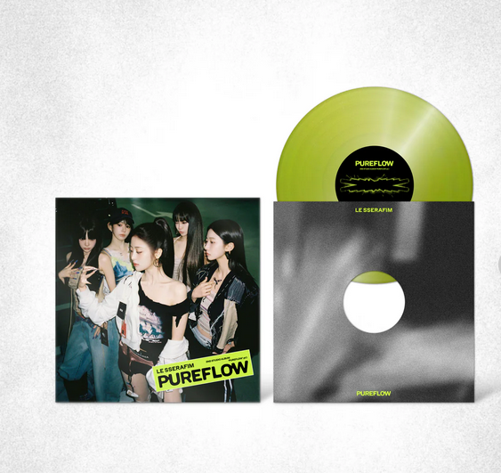 LE SSERAFIM Vinyl ‘PUREFLOW’ pt.1 Electric Yellow Glitter Ver.