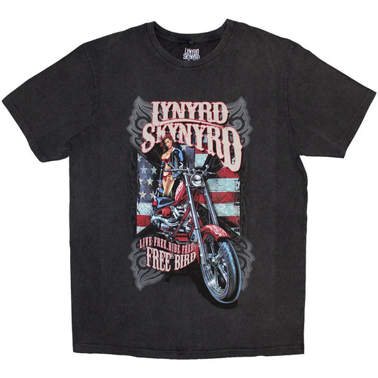 Lynyrd Skynyrd Stone Wash Shirt Ride Free Shirts
