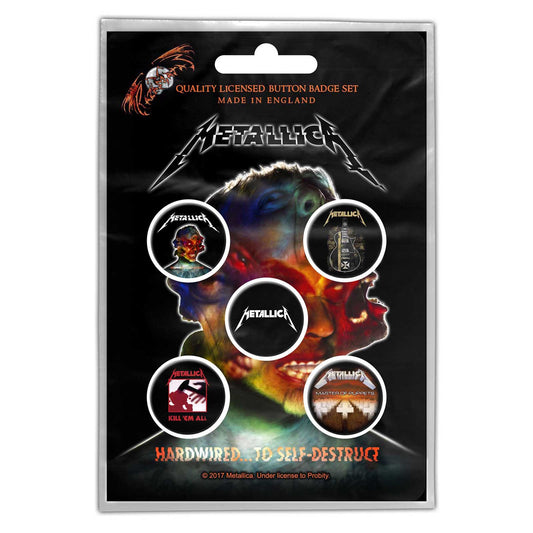 Metallica Button Badge Pack: Hardwired to Self-Destruct - Ireland Vinyl
