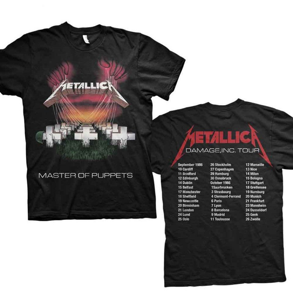 Metallica Shirt - Master of Puppets European Tour '86