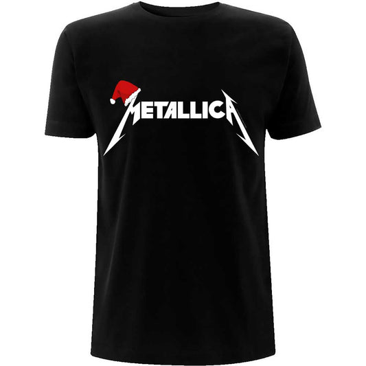 Metallica T-Shirt Santa Hat Logo - Ireland Vinyl
