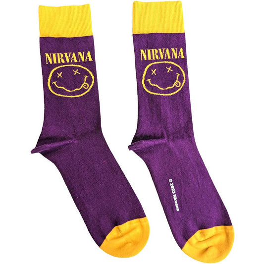 Nirvana Ankle Socks Yellow Happy Face - Ireland Vinyl