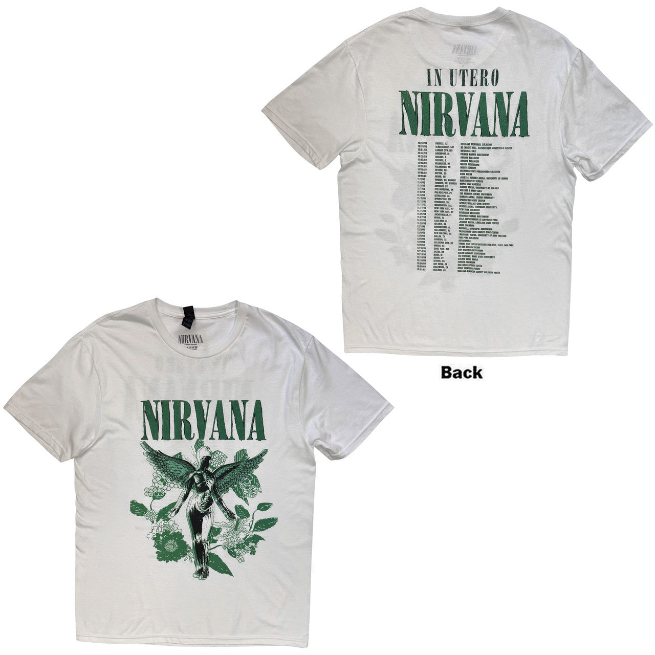 Nirvana Shirt - In Utero Green (White)