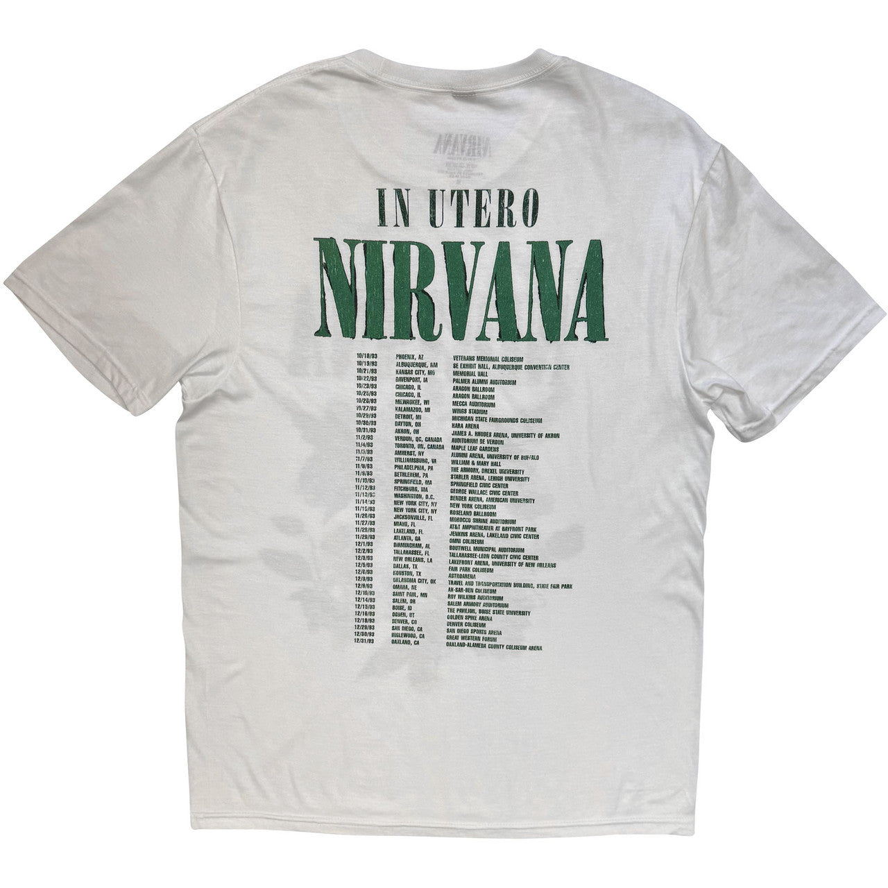 Nirvana Shirt - In Utero Green (White)