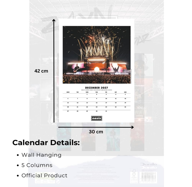 Oasis 2027 A3 Official Calendar