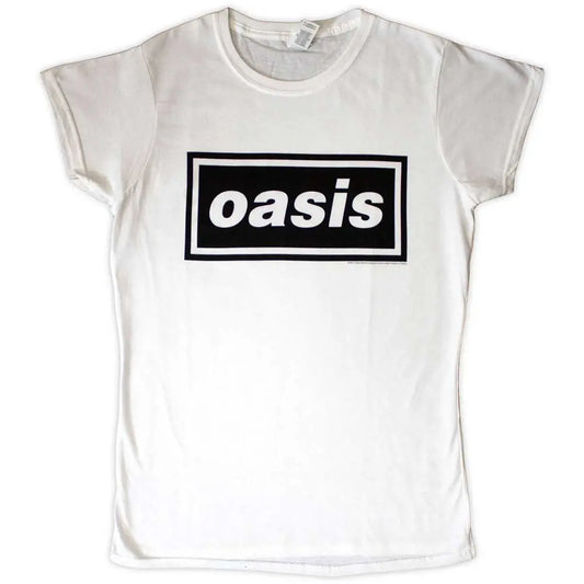 Oasis Ladies T-Shirt Decca Logo (White) Shirts