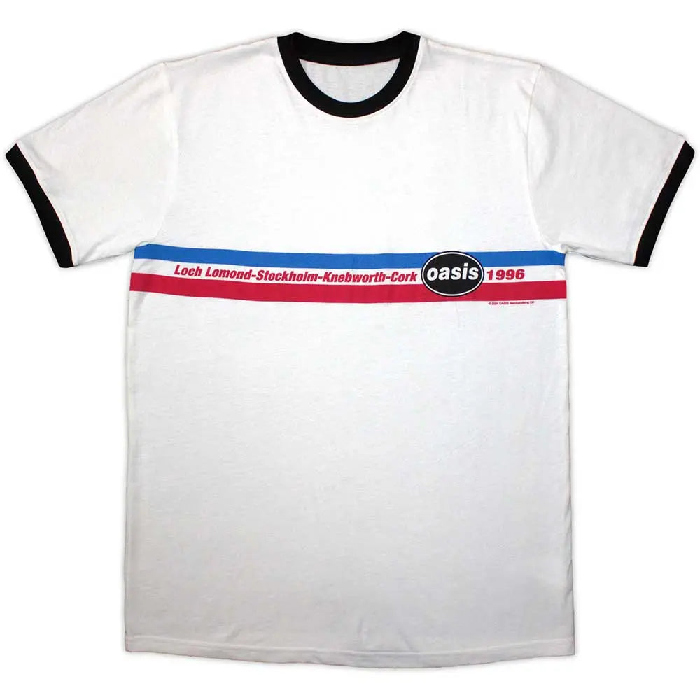 Oasis Ringer Shirt 1996 Tour Stripes Shirts