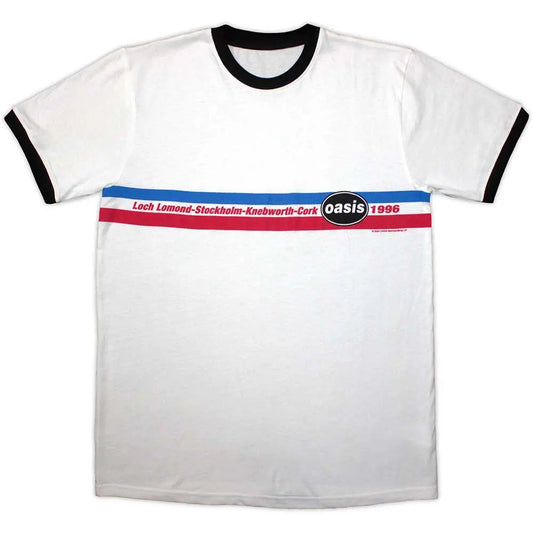 Oasis Ringer Shirt 1996 Tour Stripes Shirts