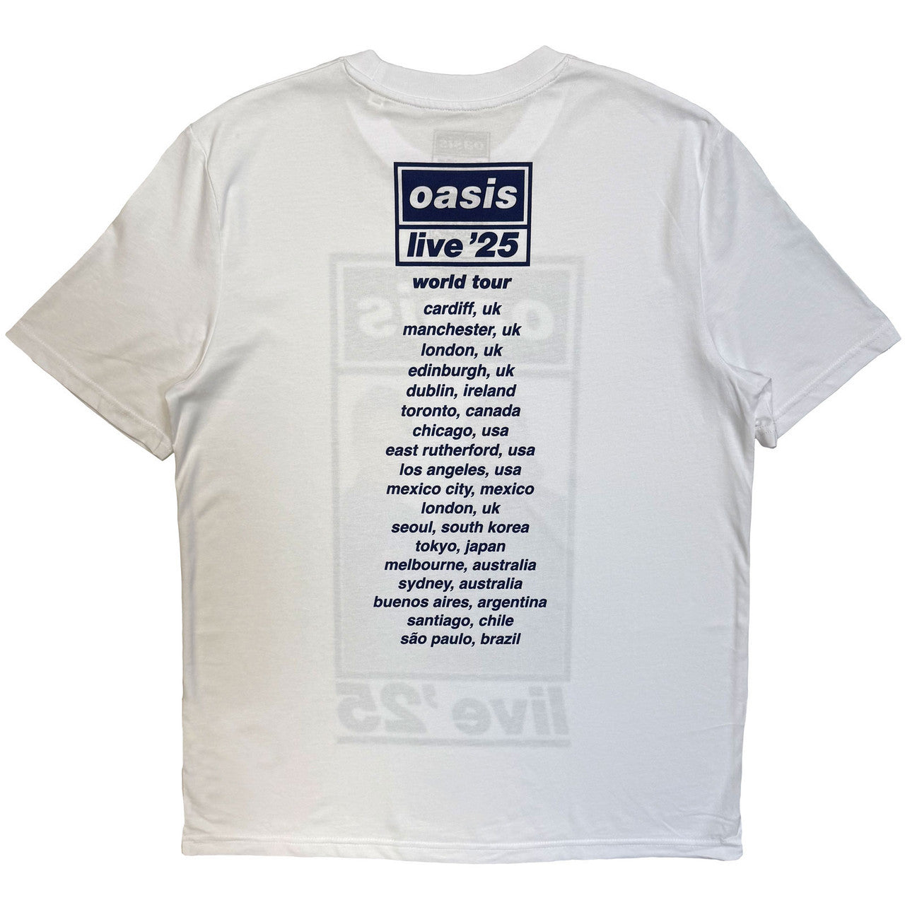 Oasis Shirt - Live '25 World Tour (White)