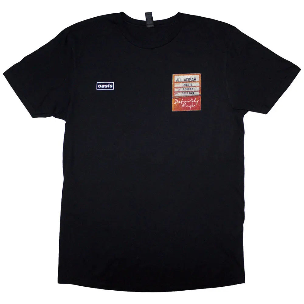Oasis Definitely Maybe AAA Setlist T-Shirt