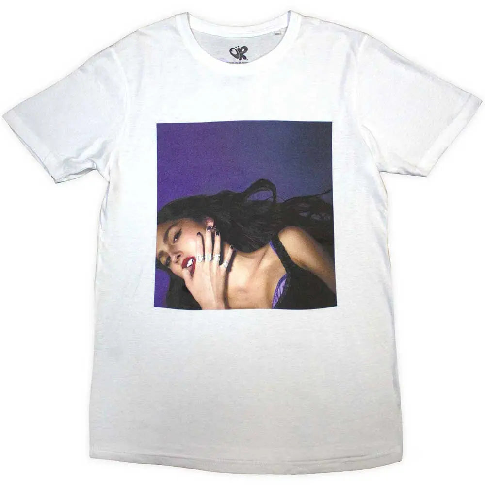 Olivia Rodrigo T-Shirt GUTS Album Cover (Back Print) Shirts S White