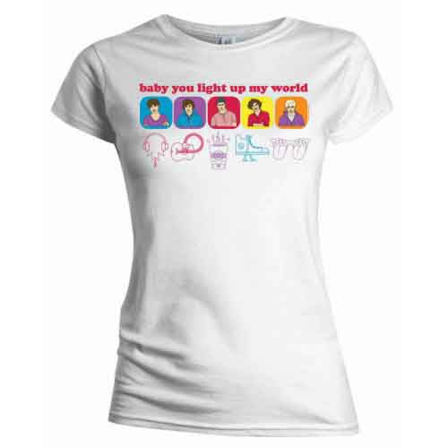One Direction Ladies T-Shirt Line Drawing (Skinny Fit) - Ireland Vinyl