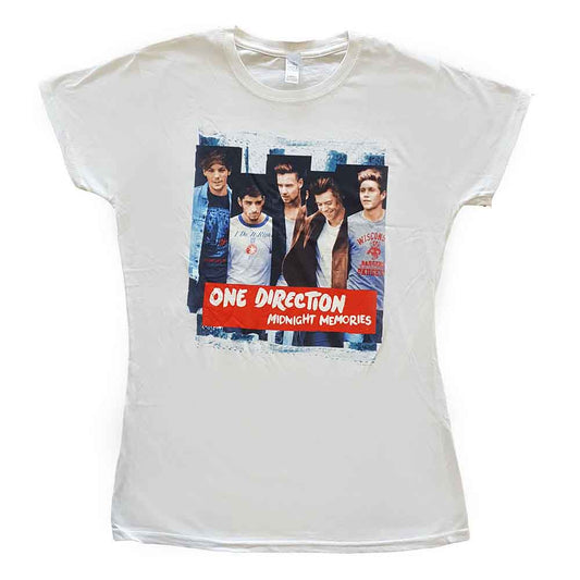 One Direction Ladies T-Shirt Midnight Memories Strips - Ireland Vinyl