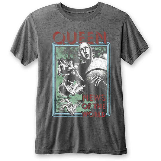 Queen T-Shirt: News of the World (Burnout) - Ireland Vinyl