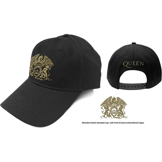 Queen Baseball Cap: Gold Classic Crest Shirts