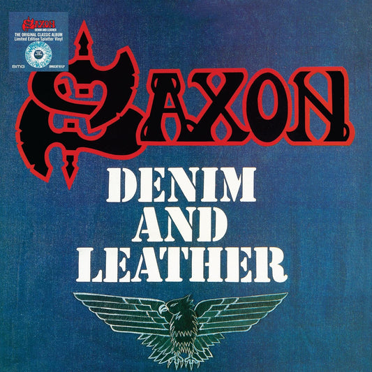 Saxon Denim And Leather Splatter LP