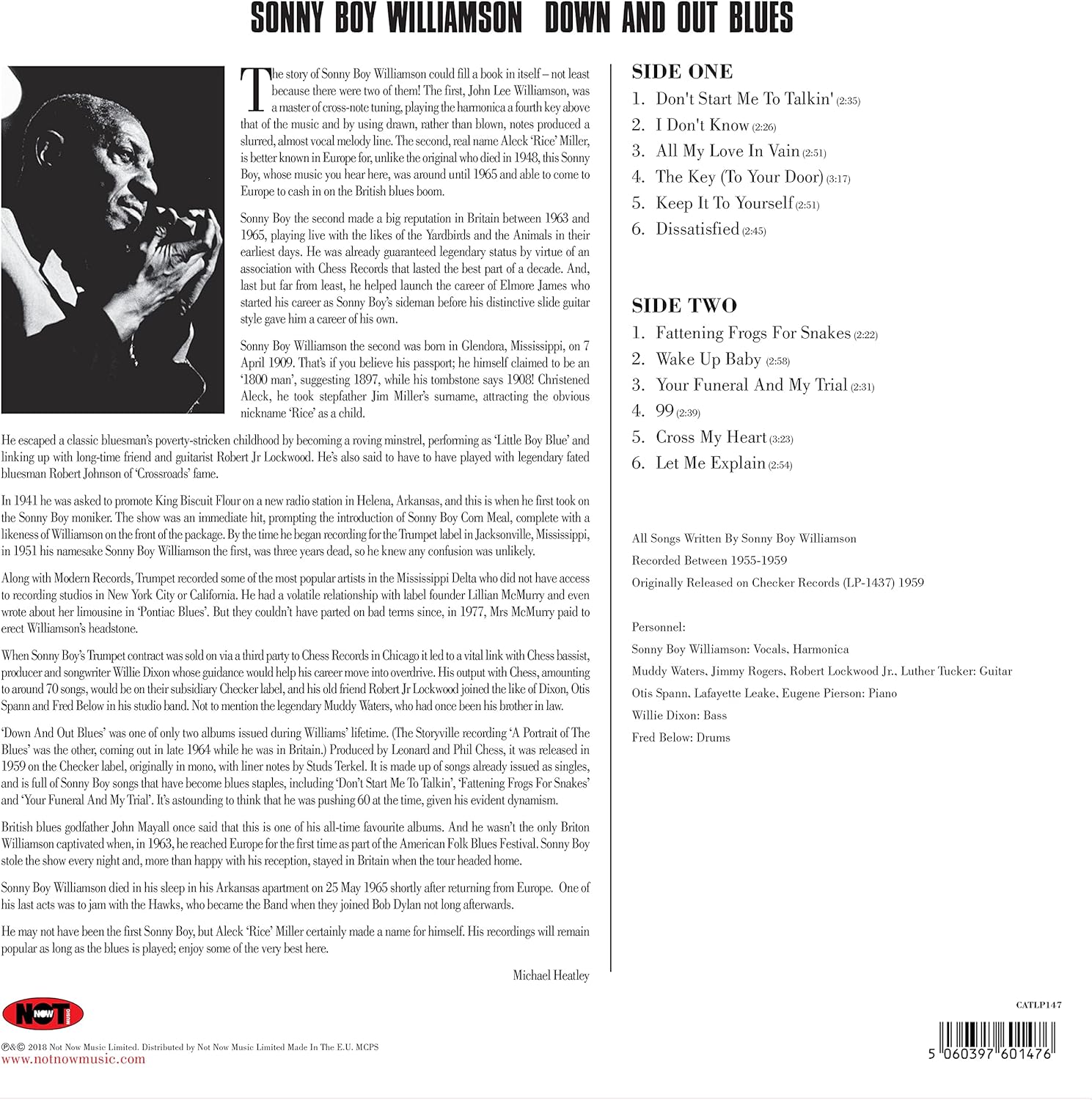 Sonny Boy Williamson Down and Out