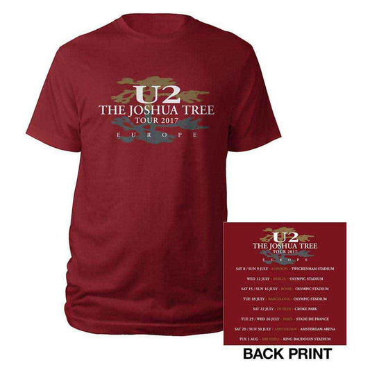 U2 Shirt: Joshua Tree 2017 (Red) Shirts