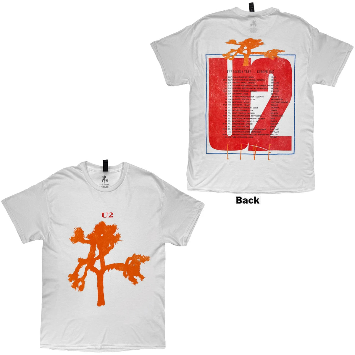U2 Shirt: Joshua Tree Tour '87 Shirts