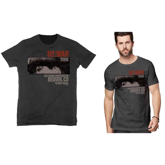 U2 Shirt War Red Rocks (Vintage Black) Shirts