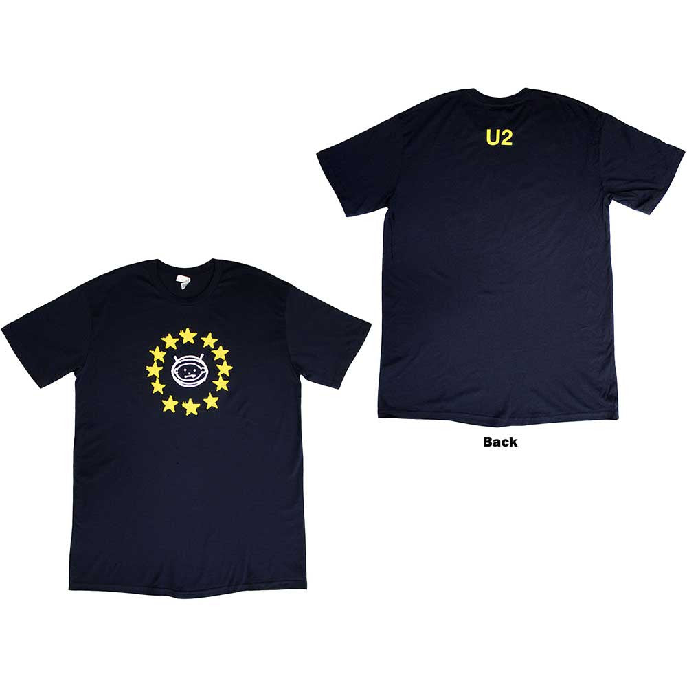 U2 T-Shirt: EU Stars 2018 (Navy Blue) Shirts