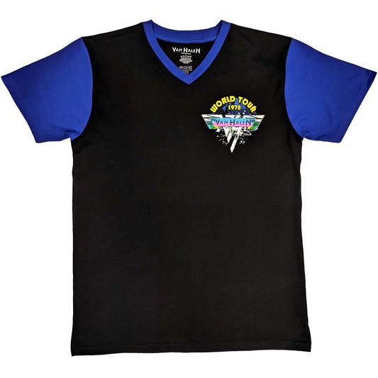Van Halen Raglan T-Shirt 1978 Tour Dates (Back Print) Shirts