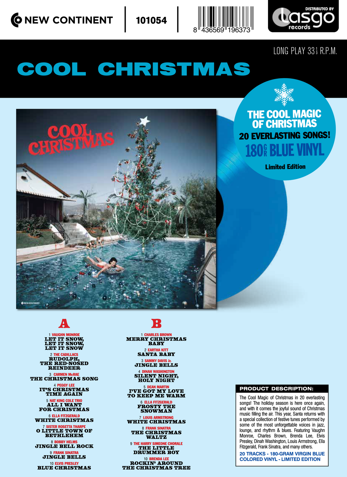 Various - Cool Christmas (Blue Vinyl)