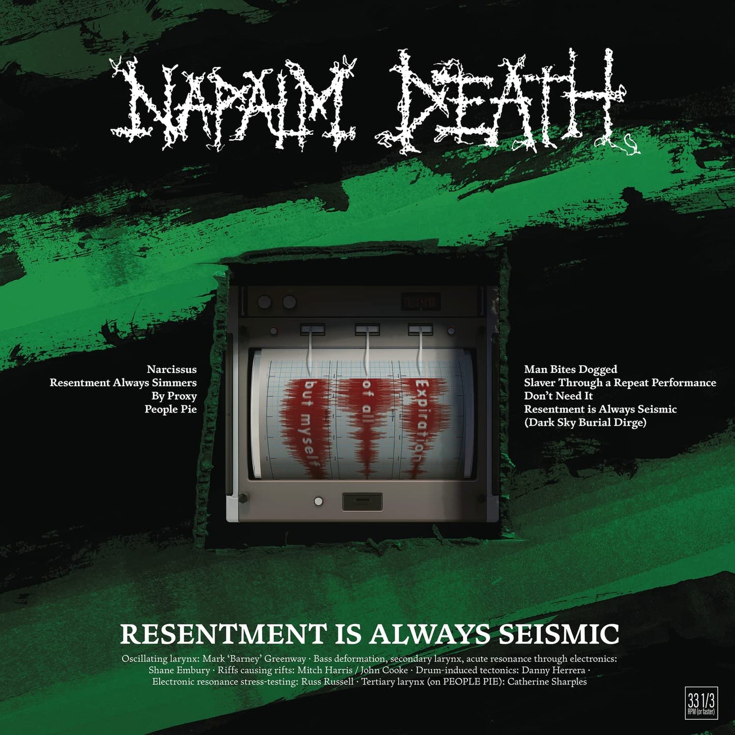 Napalm Death Resentment is Always Seismic - a final throw of Throes