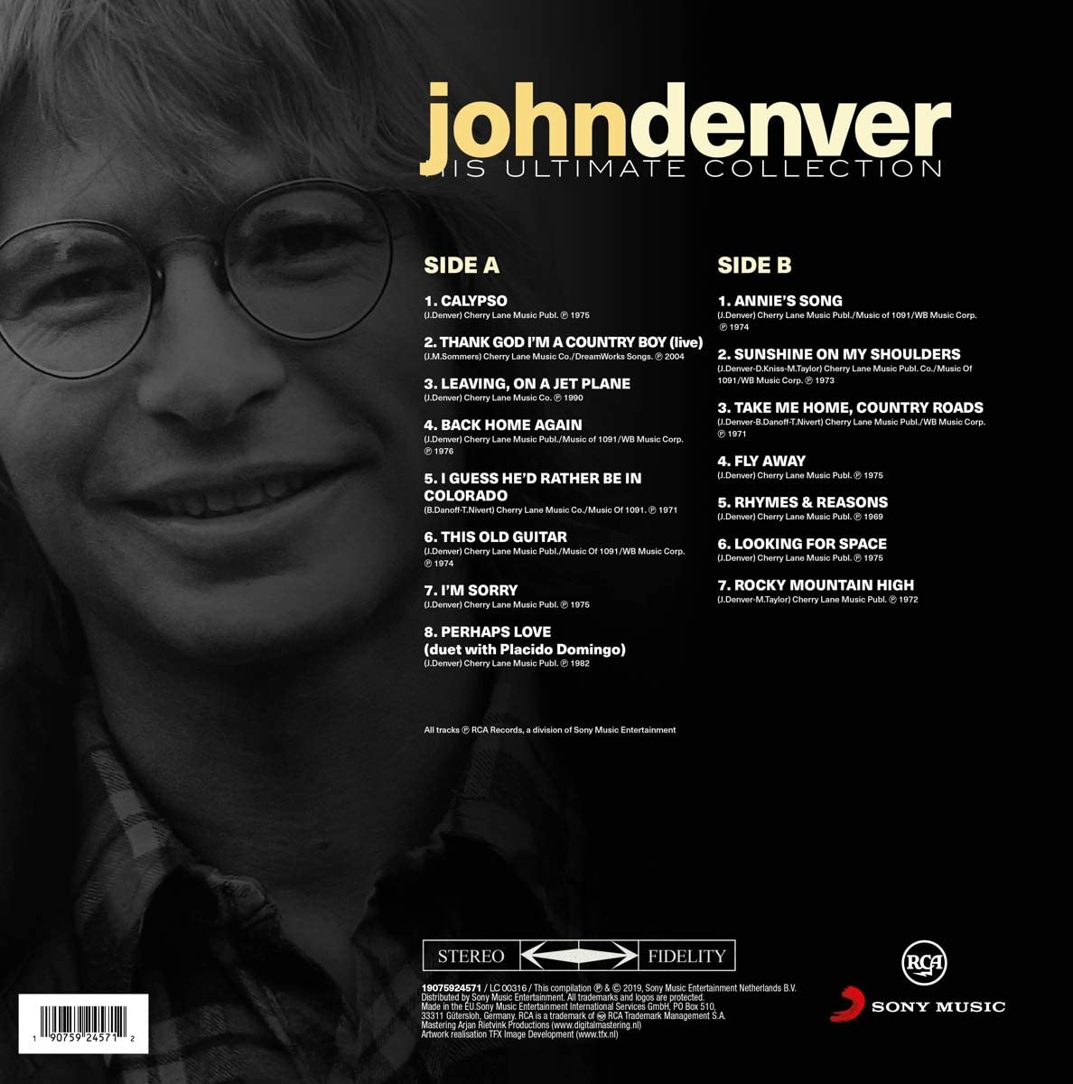 John Denver His Ultimate Collection - Ireland Vinyl