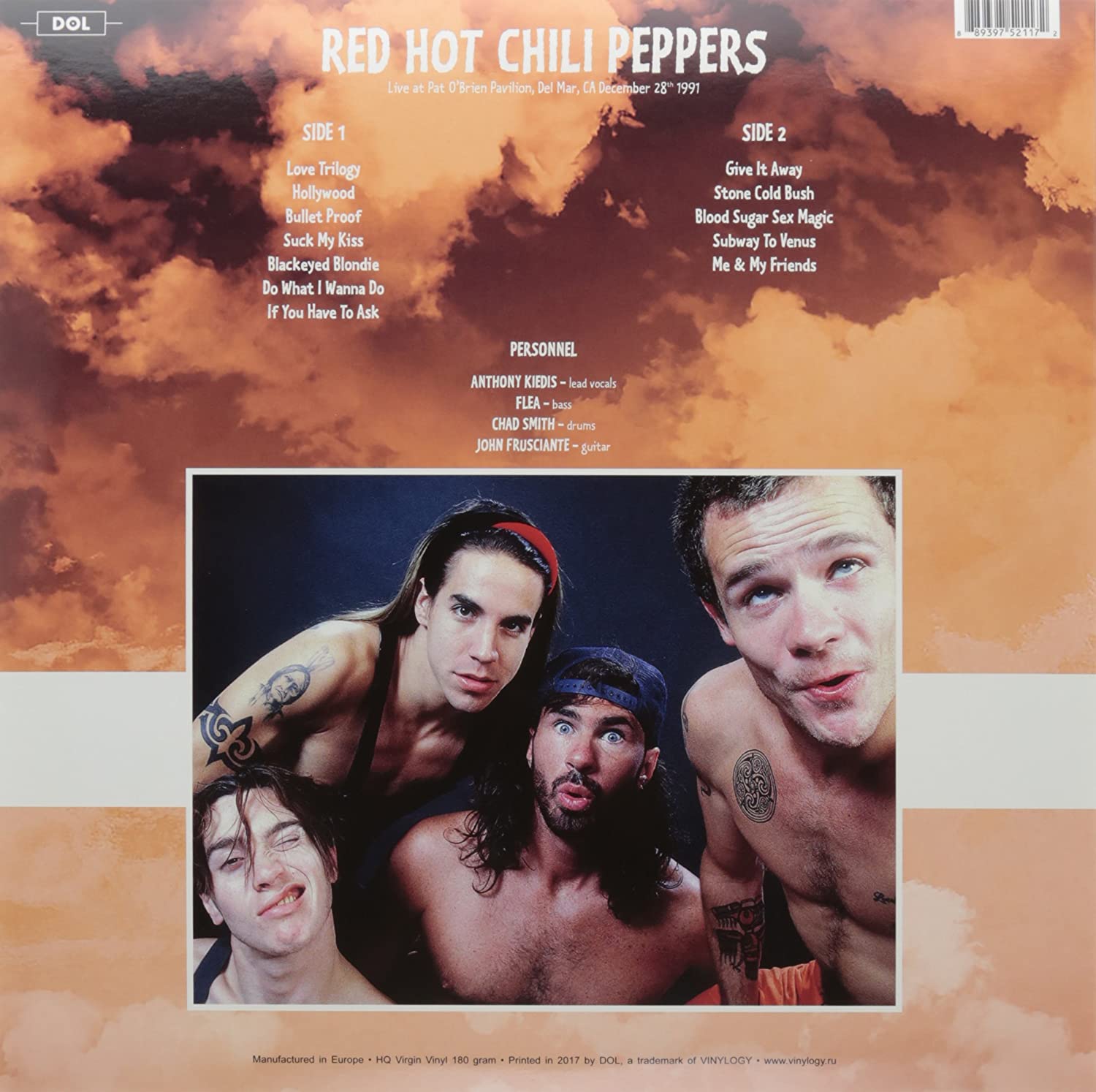 Red Hot Chili Peppers Live At Pat O'Brien Pavillion 91 - Ireland Vinyl