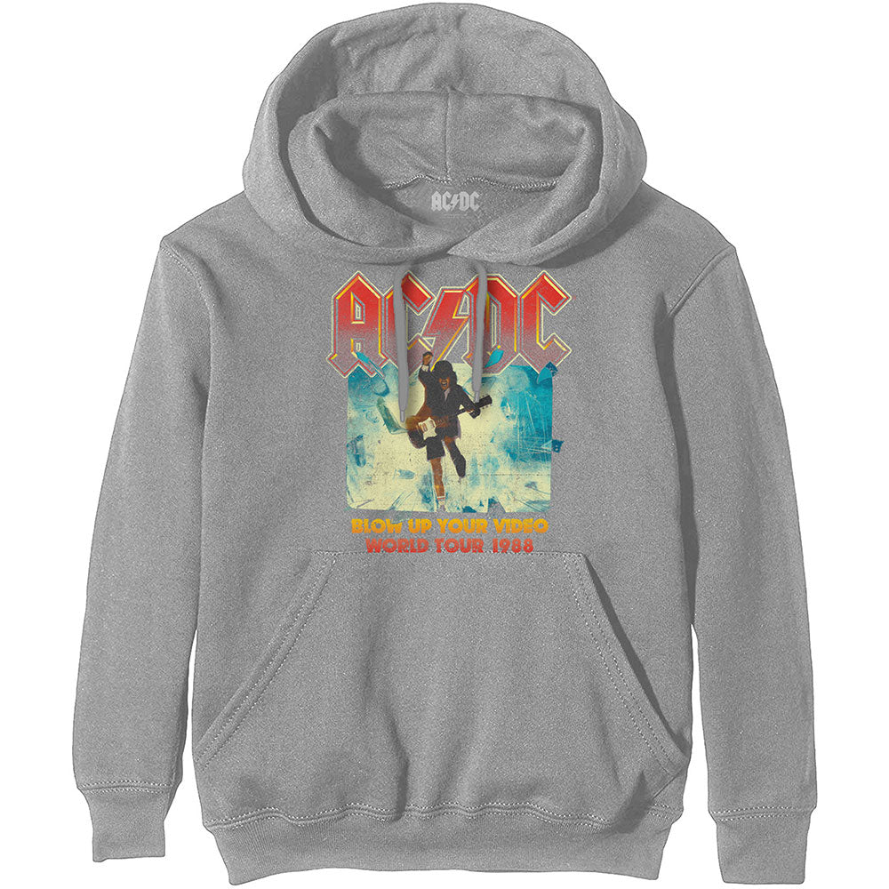 AC DC Hoodie Blow Up Your Video Grey