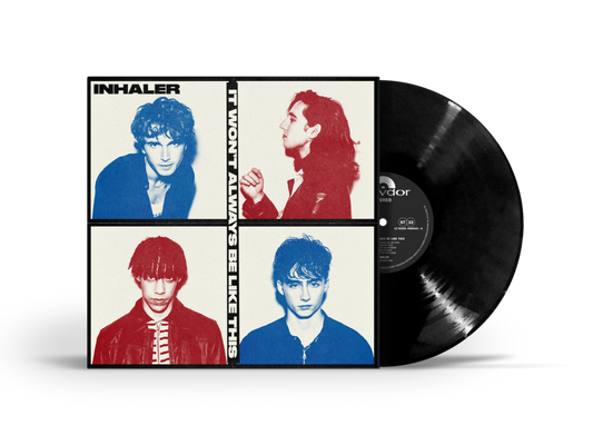 Inhaler’s debut album on Vinyl ‘It Won’t Always Be Like This’ a record that sees Elijah Hewson, Josh Jenkinson, Robert Keating and Ryan McMahon turn their early promise into something special, an album teeming with expansive indie-rock grooves and soaring anthems.