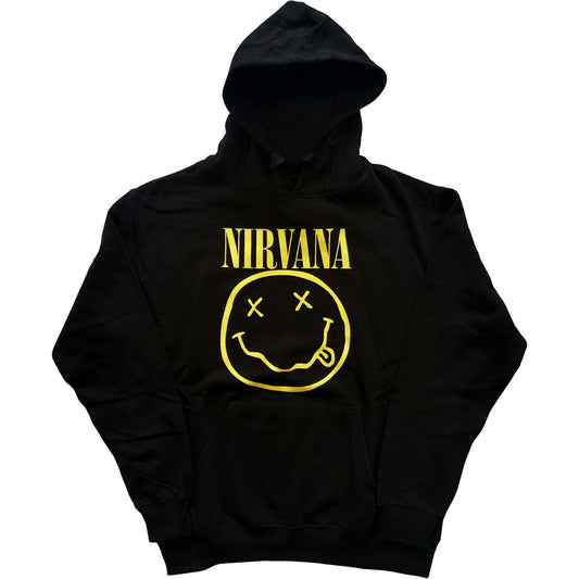Nirvana  Pullover Hoodie: Yellow Happy Face - Ireland Vinyl