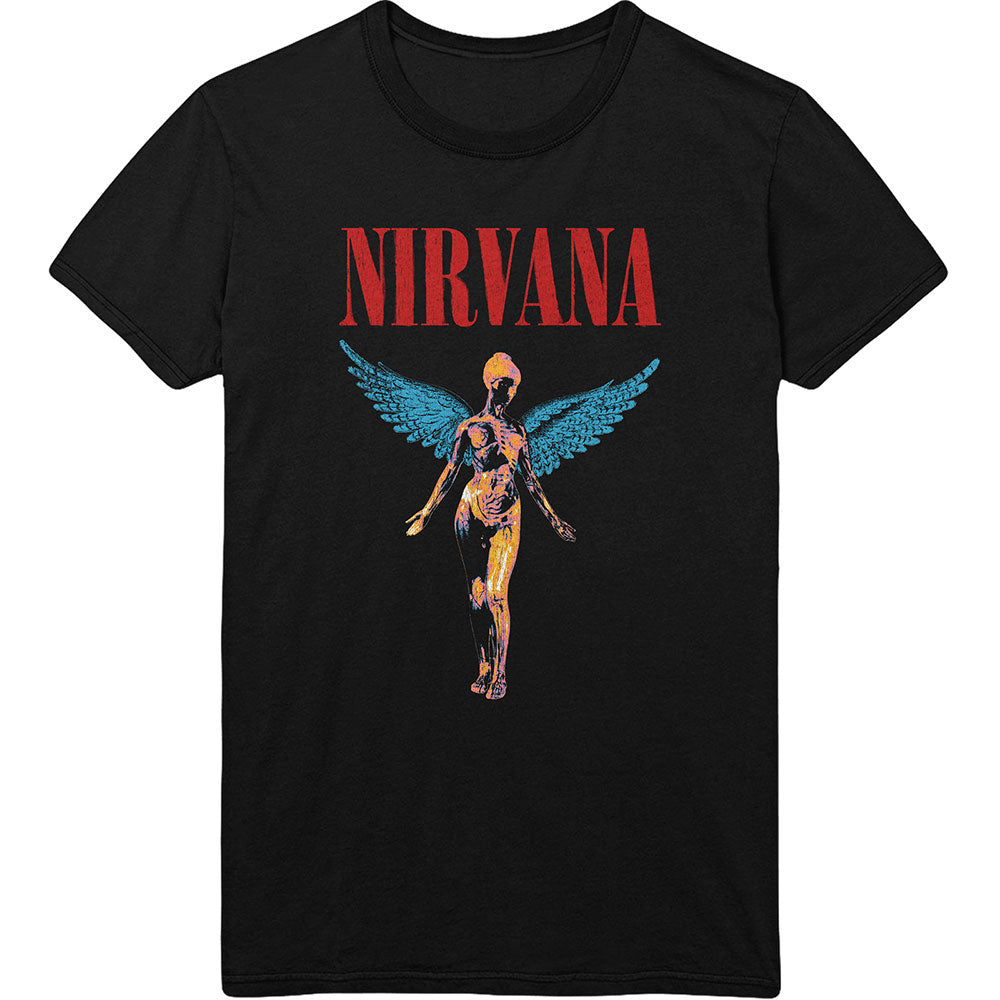 Nirvana T Shirt Angelic Black - Ireland Vinyl