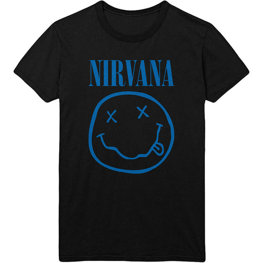 Nirvana Tee: Blue Happy Face - Ireland Vinyl